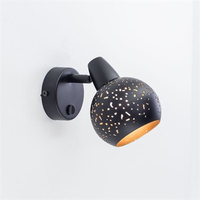 Светильник Деко, 1x60Вт Е14 чёрный, золото - фото 1999628