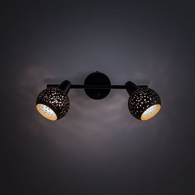 Светильник Деко, 2x60Вт Е14 чёрный, золото - фото 1999637