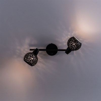 Светильник Деко, 2x60Вт Е14 чёрный, золото - фото 1999638