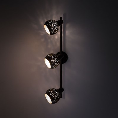 Светильник Деко, 3x60Вт Е14 чёрный, золото - фото 1999647