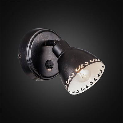 Светильник Робуста, 1x60Вт Е14 венге, белый - фото 1999667