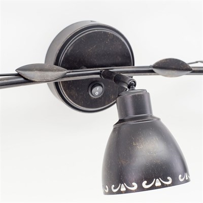 Светильник Робуста, 3x60Вт Е14 венге, белый - фото 1999678