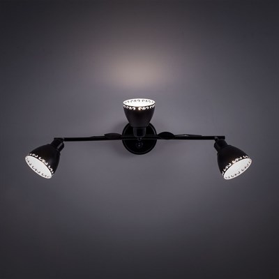 Светильник Робуста, 3x60Вт Е14 венге, белый - фото 1999680