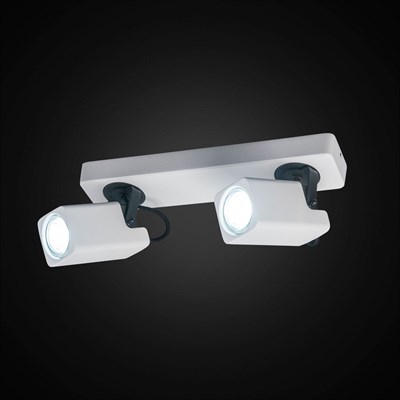 Светильник Норман, 2x50Вт GU10 белый, чёрный - фото 1999716