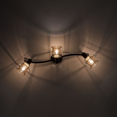 Светильник Таверна, 3x60Вт Е14 чёрный - фото 1999744