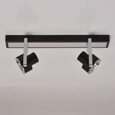Светильник "Арно", 2x50Вт GU10, цвет чёрный, хром - фото 1999785