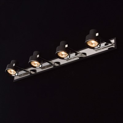 Светильник "Арно", 4x50Вт GU10, цвет чёрный, хром - фото 1999788