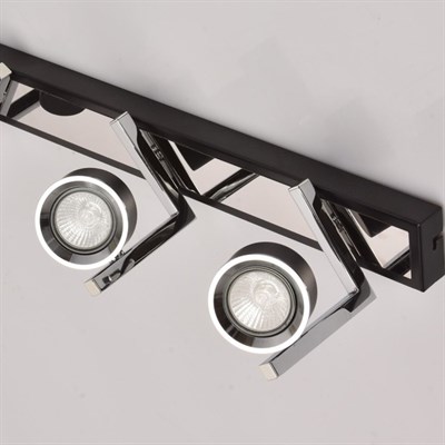 Светильник "Арно", 4x50Вт GU10, цвет чёрный, хром - фото 1999790