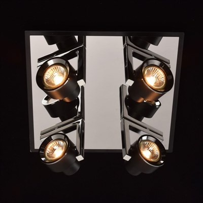 Светильник "Арно", 4x50Вт GU10, цвет чёрный, хром - фото 1999793