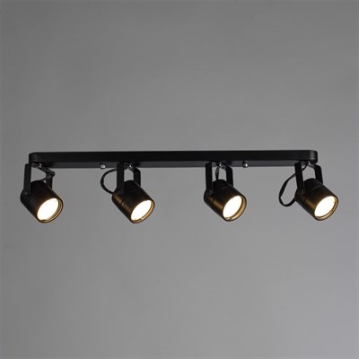 Светильник Lente, 4x50Вт GU10, чёрный - фото 1999873