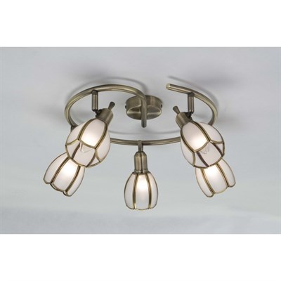 Потолочный светильник CL522651 "Альтен-2" 5x60W E14 бронза 56x56x16 см - фото 2000141