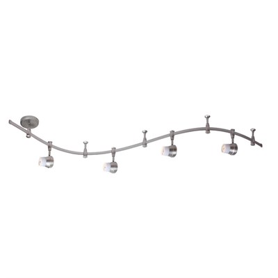 Светильник трек CL561141 "Трек Акцент" 4x50W GU10 серебро 11x200x26,5 см - фото 2000183