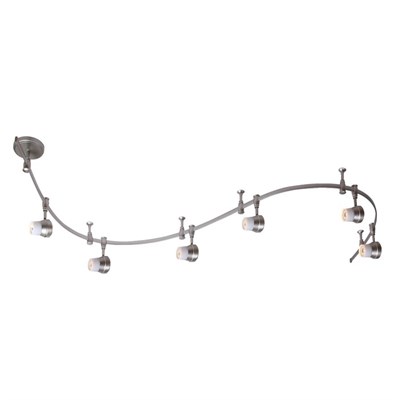 Светильник трек CL561161 "Трек Акцент" 6x50W GU10 серебро 11x200x26,5 см - фото 2000187