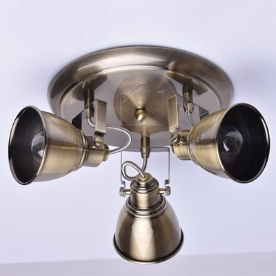 Люстра спот "Ринген" 3x40W E14 античная бронза 33x31x19см - фото 2000211