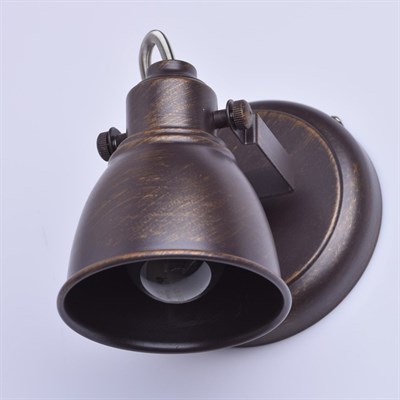 Люстра спот "Ринген" 1x40W E14 кофейный, золотистый 15x16x19см - фото 2000226