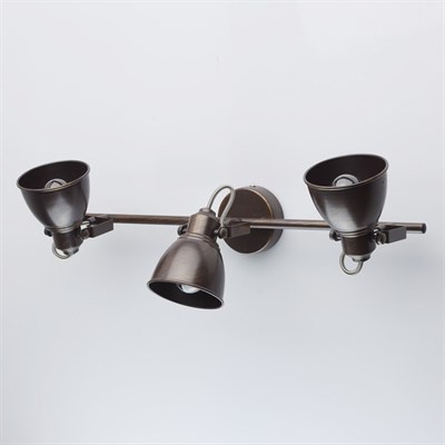 Люстра спот "Ринген" 3x40W E14 кофейный, золотистый 22x62,5x14см - фото 2000245