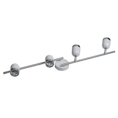 Люстра спот "Орион" 4x35W GU10 белый, хром 16x82x17см - фото 2000279