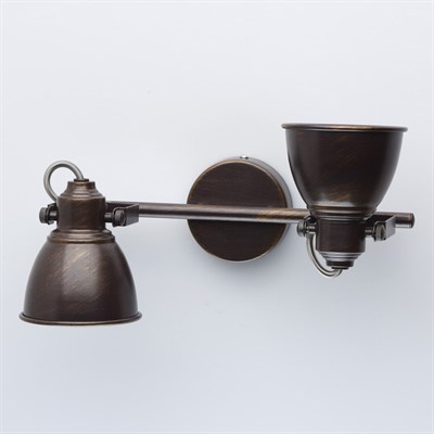 Люстра спот "Ринген" 2x40W E14 кофейный, золотистый 22x39x16см - фото 2000292