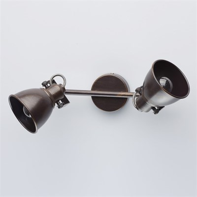 Люстра спот "Ринген" 2x40W E14 кофейный, золотистый 22x39x16см - фото 2000293