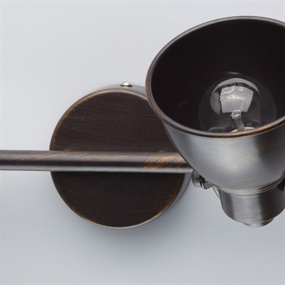 Люстра спот "Ринген" 2x40W E14 кофейный, золотистый 22x39x16см - фото 2000297