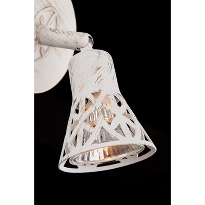 Спот Alaska 1x50Вт G5.3 белый, золотая патина 9x13x14см - фото 2000307