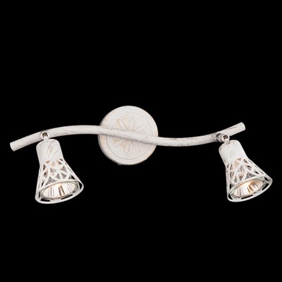 Спот Alaska 2x50Вт G5.3 белый, золотая патина 35x15x14см - фото 2000309