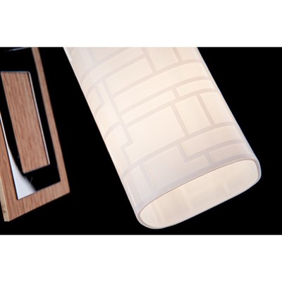 Спот Savier 1x40Вт Е14 хром, дерево 9x13x15см - фото 2000315