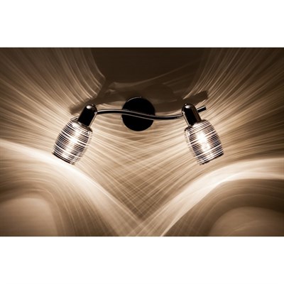 Спот Polaris 2x40Вт Е14 хром 34x18x17см - фото 2000329