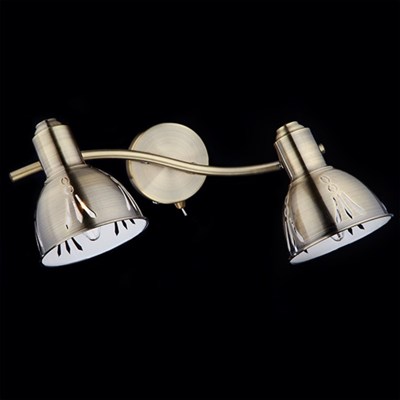 Спот Azimuth 2x40Вт Е14 бронза 35x20x15см - фото 2000342