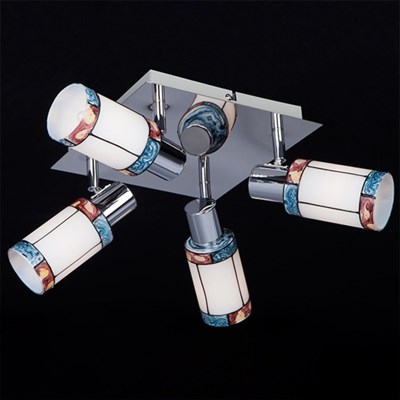 Спот Tiffany 4x40Вт Е14 хром 22x22x16см - фото 2000351