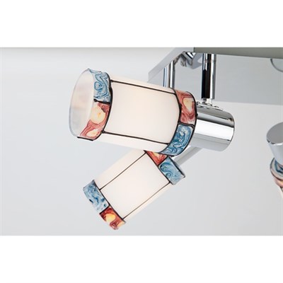 Спот Tiffany 4x40Вт Е14 хром 22x22x16см - фото 2000352