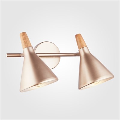 Спот Amadeo 2x40Вт Е14 золото 25x38x19см - фото 2000370