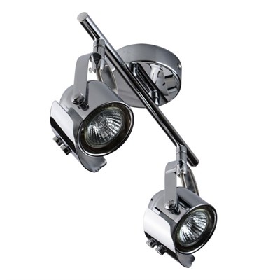 Люстра спот "Алгол" 2x50W GU10 хром 9x30x20см - фото 2000437