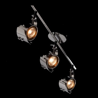 Люстра спот "Алгол" 3x50W GU10 хром 9x52x20см - фото 2000446