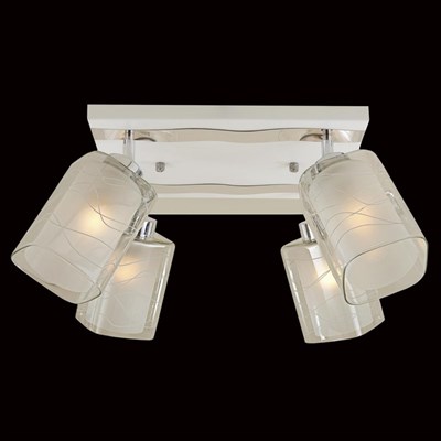 Светильник "Румба" 4x75Вт E27 белый, хром 38x35x17см - фото 2000514