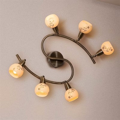 Светильник "Винон" 5x60Вт E14 бронза 65x35x12см - фото 2000589