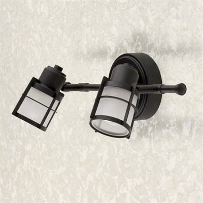 Светильник "Кристалино" 2x60Вт E14 черный 36x21x15см - фото 2000679