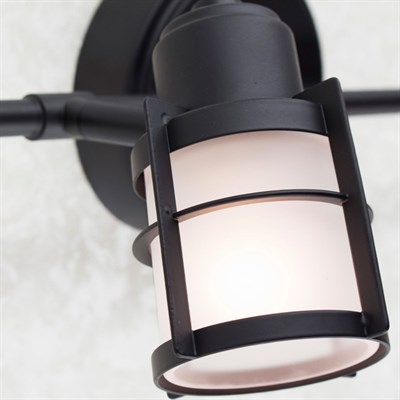 Светильник "Кристалино" 2x60Вт E14 черный 36x21x15см - фото 2000680