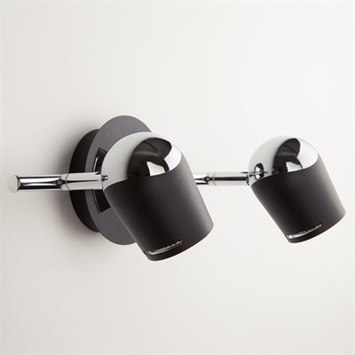 Светильник Middle 2x50Вт GU10 чёрный, хром 30x11x16см - фото 2000724