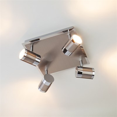 Светильник Prime 4x50Вт GU10 никель 25x25x13,5см - фото 2000736