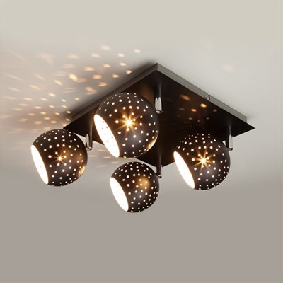 Светильник Shadow 4x40Вт G9 чёрный 25x25x16,5см - фото 2000744