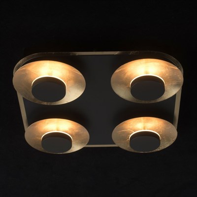 Светильник "Галатея" 4x6Вт LED 3000K черный 35x35x7,5см - фото 2000778