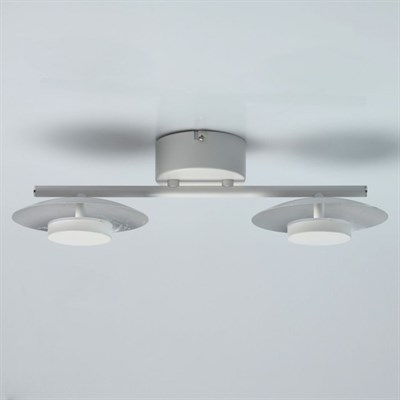 Светильник "Галатея" 2x6Вт LED 3000K серебро 15x42x11см - фото 2000789