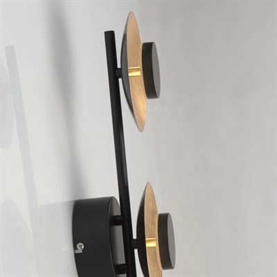 Светильник "Галатея" 3x6Вт LED 3000K золото, черный 15x58x11см - фото 2000798