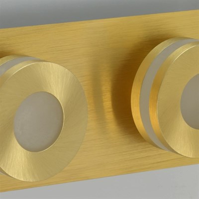 Светильник "Пунктум" 2x5Вт LED IP44 золото 10x24x6,5см - фото 2000840