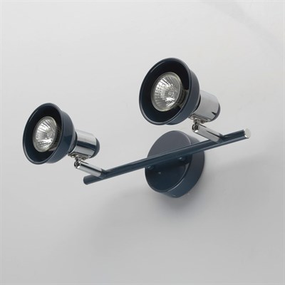 Светильник "Хоф" 2x50Вт GU10 синий 16x30x16см - фото 2000902