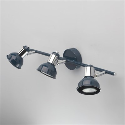 Светильник "Хоф" 3x50Вт GU10 синий 16x52x16см - фото 2000907