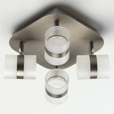 Светильник "Этингер" 4x2,5Вт LED 3000K серебро 20x20x13,5см - фото 2000953