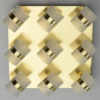 Светильник "Этингер" 9x2,5Вт LED 3000K золото 32x32x13,5см - фото 2000961