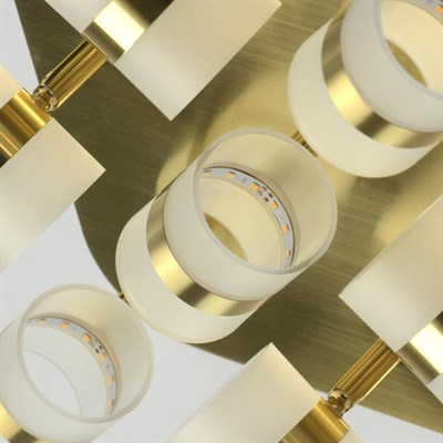 Светильник "Этингер" 9x2,5Вт LED 3000K золото 32x32x13,5см - фото 2000965